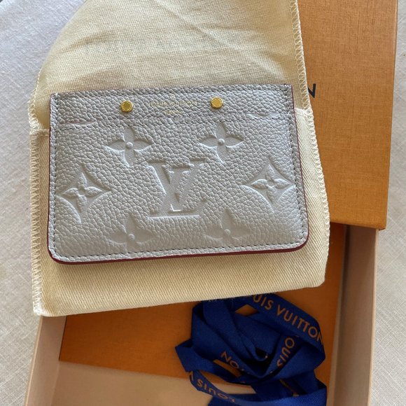 Louis Vuitton Credit Card Holder Wallet Monogram Grey Leather - Picture 4 of 9